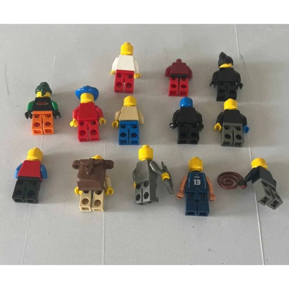 Lot of 13 Used LEGO Minifigures Mixed Western Sports Cowboy NBA Incomplete